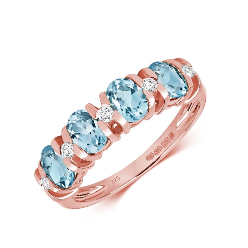 4 Prong Oval Rose Gold Dawn enigma Naturally Mined Diamond Engagement Rings