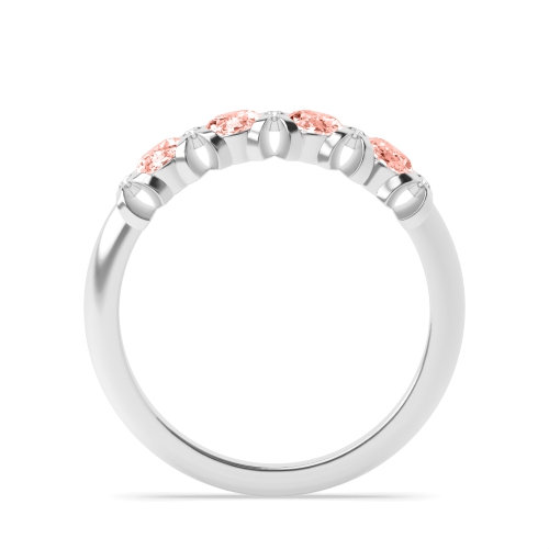 4 Prong Oval Zenith Veil Morganite Gemstone Engagement Ring