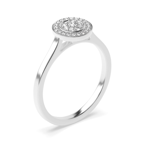 Buy Classic Halo Diamond Cluster Diamond Ring (7.0Mm) - Abelini