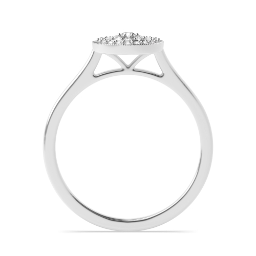 4 Prong Round Miligrain Moissanite Engagement Rings