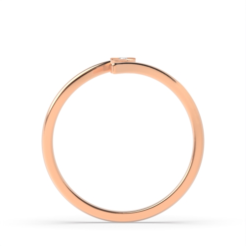 4 Prong Round Rose Gold twisted Illusion Set Engagement Rings