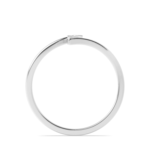 4 Prong Round Silver twisted Illusion Set Engagement Rings