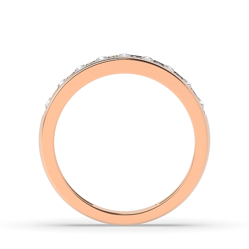 Channel Setting Round Rose Gold Channelled illusion set Illusion Set Diamond Rings