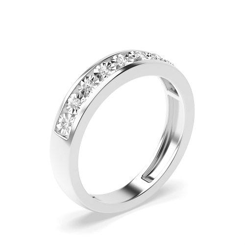 Channel Setting Round Channelled illusion set Lab Grown Diamond Rings