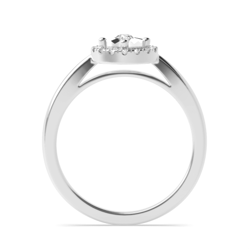 4 Prong Round Cluster Engagement Ring