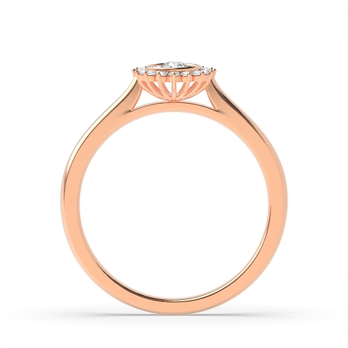 4 Prong Round Rose Gold Radiant Engagement Rings