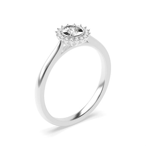4 Prong Round Radiant Moissanite Engagement Rings