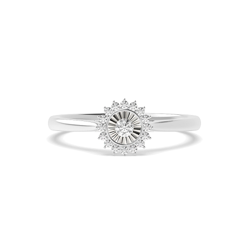 4 Prong Round Radiant Moissanite Engagement Rings