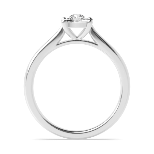 4 Prong Round Pinnacle Point Illusion Engagement Rings