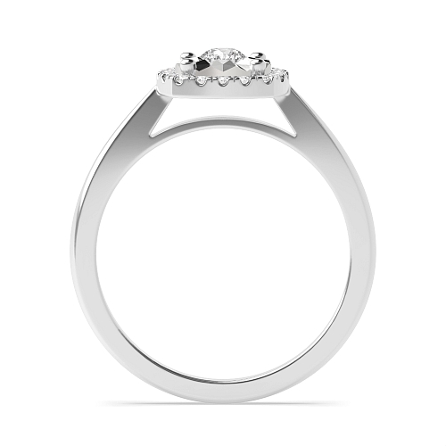 Halo Style Illusion Set Engagement Ring (6.0mm)