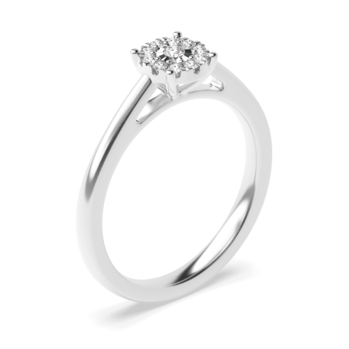 4 Prong Round Spark Lab Grown Halo Diamond Ring