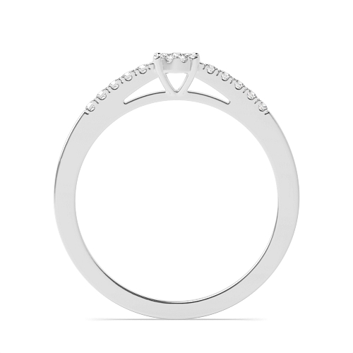 4 Prong Round Accented cluster Halo Engagement Rings