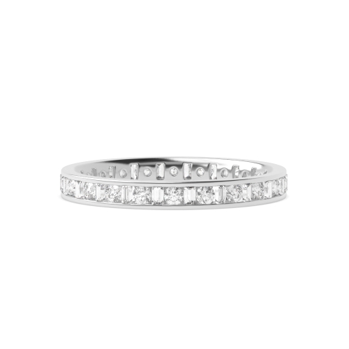 Channel Setting Round/Baguette Infinity Orbit Naturally Mined Full Eternity Diamond Ring