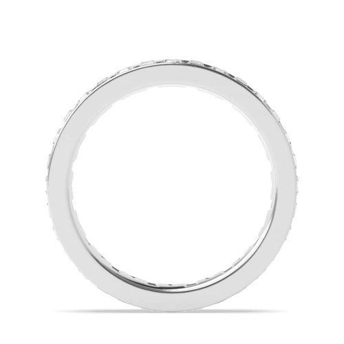 Channel Setting Round/Baguette White Gold Full Eternity Diamond Ring