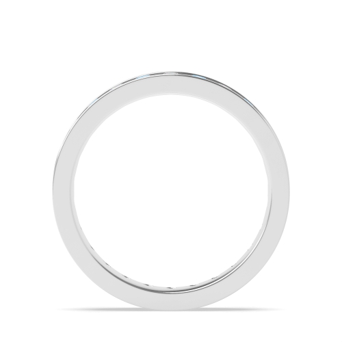 Channel Setting Round With alternate colored lab Blue Lab Grown Diamond Rings