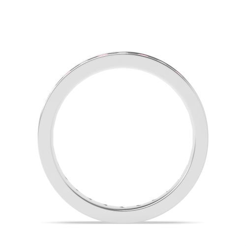Channel Setting Round With alternate colored lab Pink Lab Grown Diamond Rings