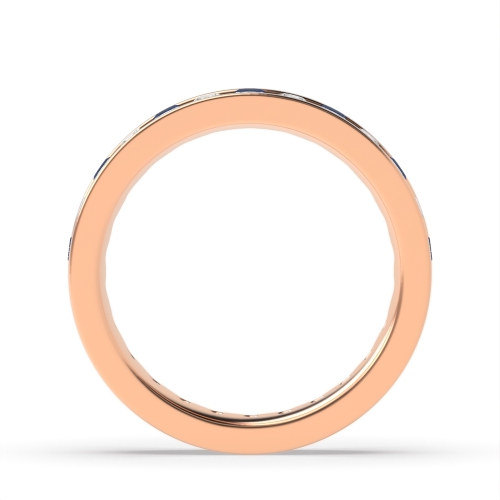 Channel Setting Round Rose Gold and diamond Naturally Mined Diamond Full Eternity Wedding Band