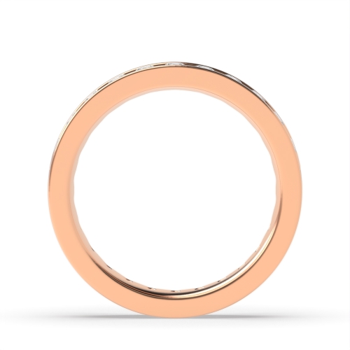 Channel Setting Round Rose Gold Full Eternity Wedding Band
