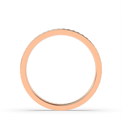 Channel Setting Round Rose Gold timeless Full Eternity Diamond Rings