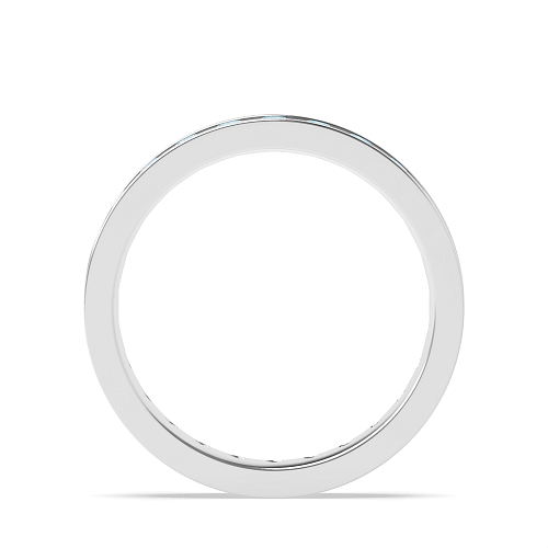 Channel Setting Round timeless Blue Lab Grown Diamond Rings