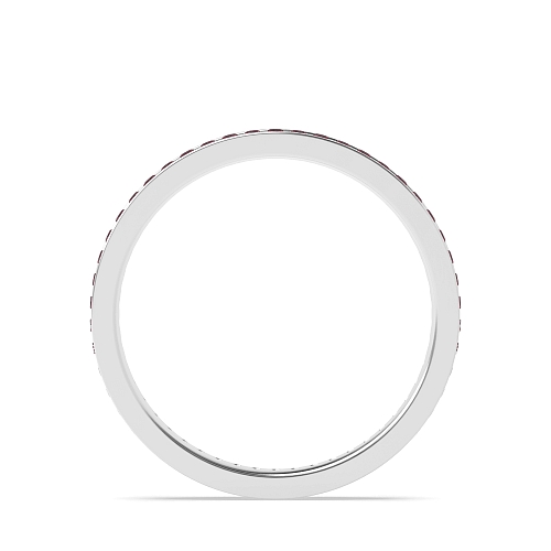 Channel Setting Round timeless Ruby Diamond Rings