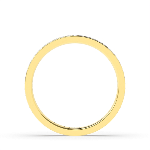 Channel Setting Round Yellow Gold prime Full Eternity Wedding Band