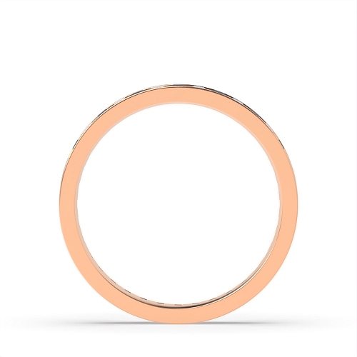 Channel Setting Princess Rose Gold And white Lab Grown Diamond Rings