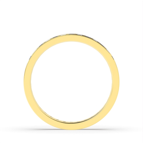 Channel Setting Princess Yellow Gold And white Lab Grown Diamond Rings