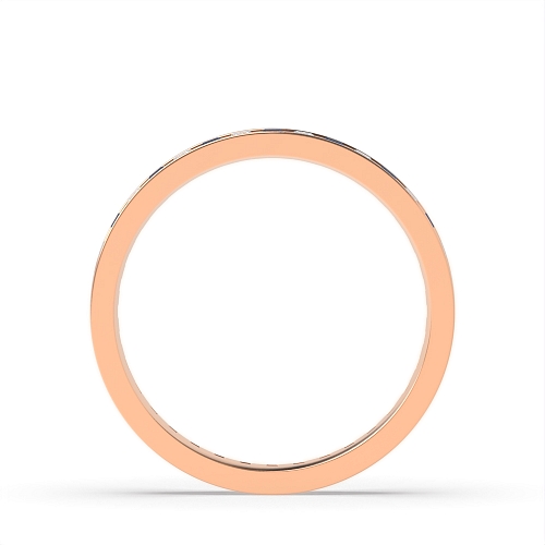Channel Setting Princess Rose Gold And diamond Lab Grown Diamond Rings