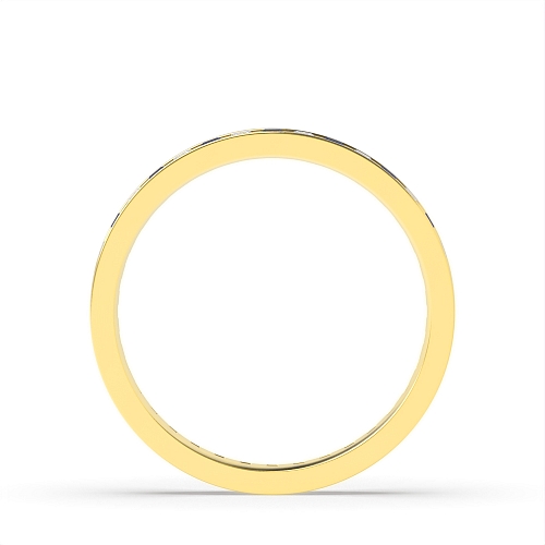 Channel Setting Princess Yellow Gold And diamond Lab Grown Diamond Rings