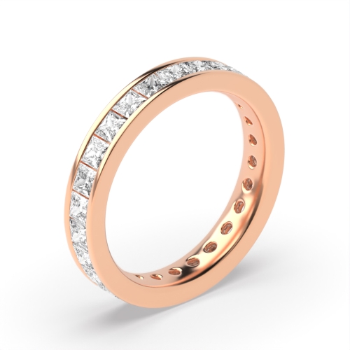 Channel Setting Princess Full Eternity Diamond Ring (Available in 2.5mm to 3.5mm)
