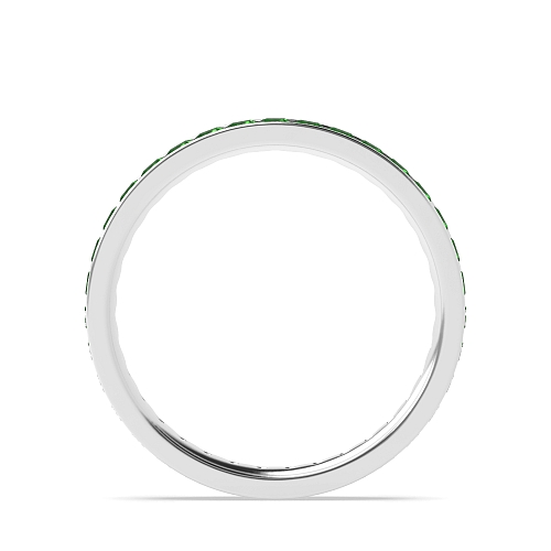 Channel Setting Princess Dandy Emerald Diamond Rings