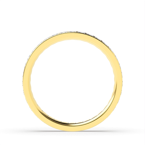 Channel Setting Princess Yellow Gold Dandy Diamond Rings