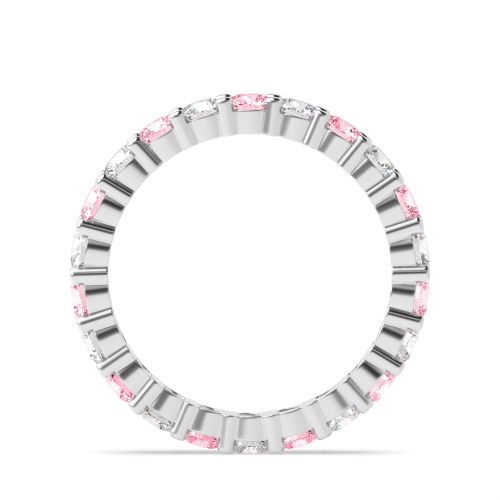 4 Prong Round Duet Circlet Pink Lab Grown Diamond Rings
