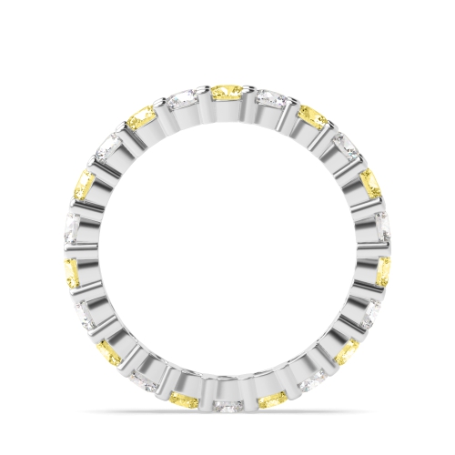 4 Prong Round White Gold Duet Circlet Full Eternity Diamond Rings