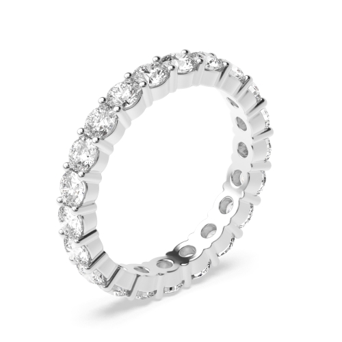 Round Platinum Full Eternity Diamond Ring