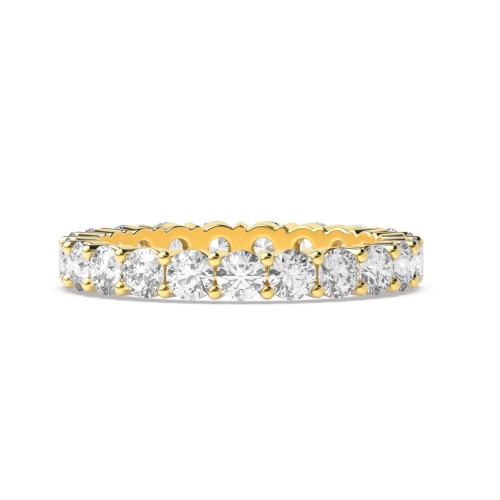 Round Yellow Gold Full Eternity Diamond Ring