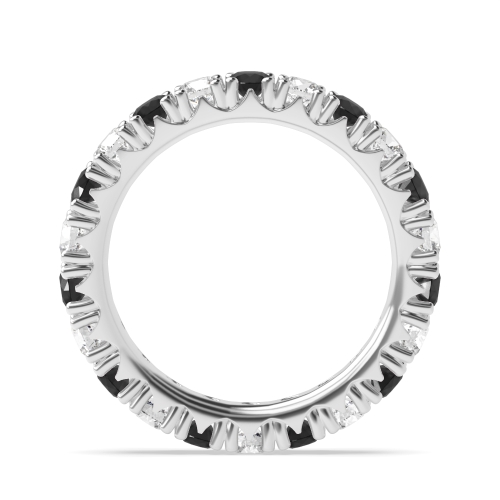 4 Prong Round Naturally Mined Full Eternity Diamond Ring