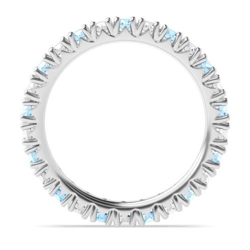 4 Prong Round Alternate colored lab Blue Lab Grown Diamond Rings