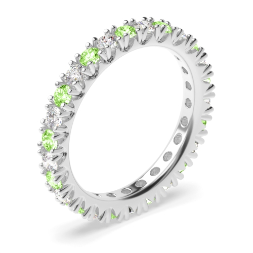 4 Prong Round Alternate colored lab Green Lab Grown Diamond Rings