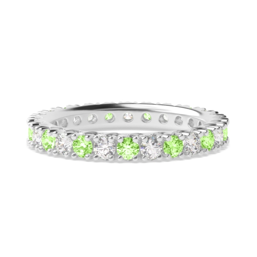 4 Prong Round Alternate colored lab Green Lab Grown Diamond Rings
