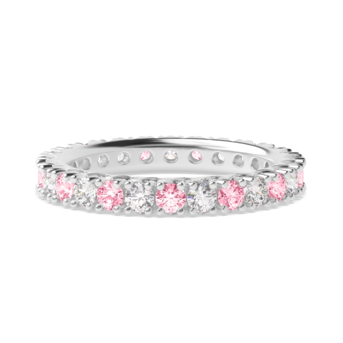 4 Prong Round Alternate colored lab Pink Lab Grown Diamond Rings