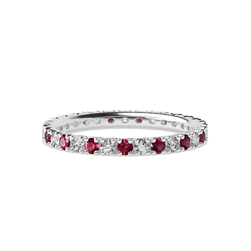 4 Prong Round Split alternate diamond and Lab Grown Eternity Diamond Rings