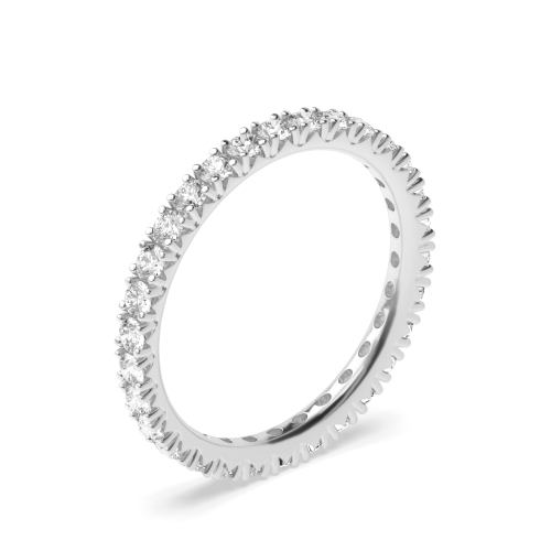 Diamond Cut Prong Setting Round Full Eternity Diamond Ring (Available in 2.0mm to 3.5mm)