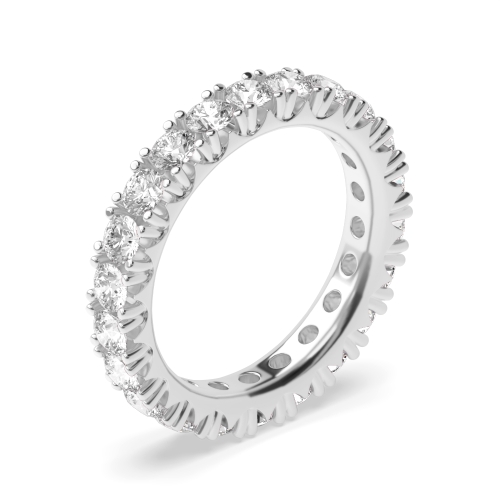 Lab Grown Diamond Cut Prong Setting Round Full Eternity Lab Grown Diamond Ring (Available in 2.0mm to 3.0mm)