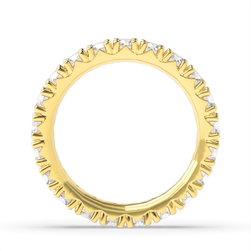 4 Prong Round Yellow Gold Full Eternity Diamond Ring