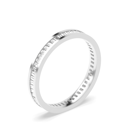 Channel Setting Baguette Full Eternity Moissanite Ring (Available in 2.25mm to 3.5mm)