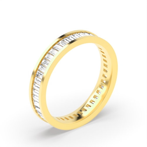 Channel Setting Baguette Full Eternity Diamond Ring (Available in 2.25mm to 3.5mm)