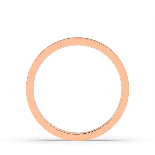 Channel Setting Baguette Rose Gold 2.5mm to 5.0mm Full Eternity Diamond Rings