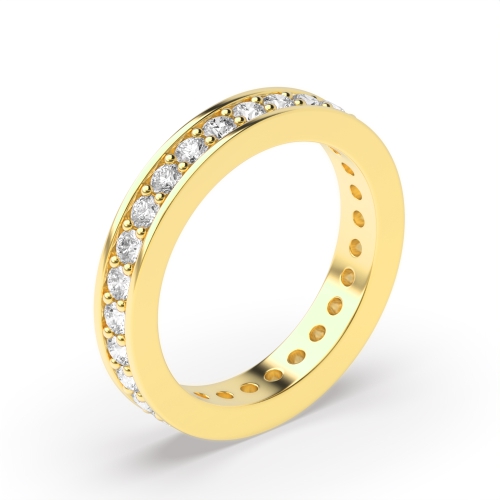        Pave Setting Round Full Eternity Diamond Ring (Available in 2.0mm to 3.5mm)